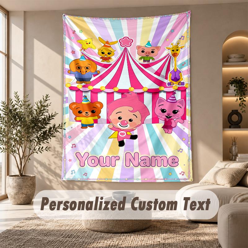 El Payaso Plim Plim Wandteppich, Personalisierter Benutzerdefinierter Text, Wandbehang-Tapestry Für Wohnzimmer Heimwanddekoration