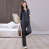 Women's 2026 Spring/Autumn Casual Cardigan & Hoodie Two-Piece Sportswear Set