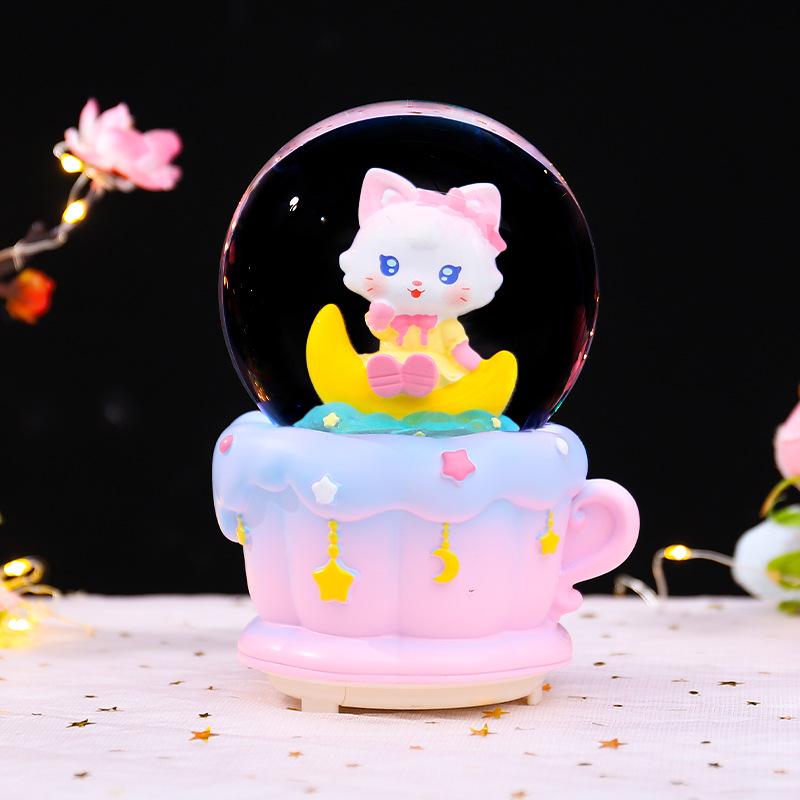 Astronaut Crystal Ball Music Box Ornament - Student Snow Globe Birthday Gift