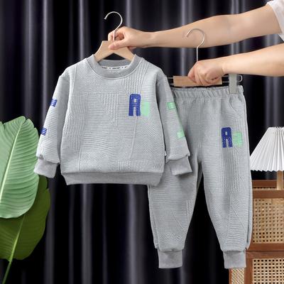 Höstset för pojkar, Tvådelat set med hoodie för flickor, Barnkläder för fritiden, Barnkläder för små och mellanstora barn