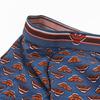 Emporio Armani Men's Eagle Logo Boxer Briefs, Size L, Brown and Blue, EM000231 AF10793 FB108, Made in Italy [Parallel Import]