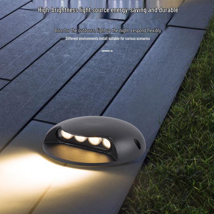 LED Waterproof Outdoor Turtle Back Step Light: In-Ground, Side-Emitting Walkway Illumination