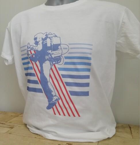 Jet Pack T-shirt Retro 80s Future Astronaut Scifi Sunny In Philadelphia New 064 XXL