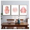 Wall Painting Decoration Picture Modern Room Decor Yoga Art Print Rose Gold Wall Art Flower of Life Poster Hamsa Canvas Painting