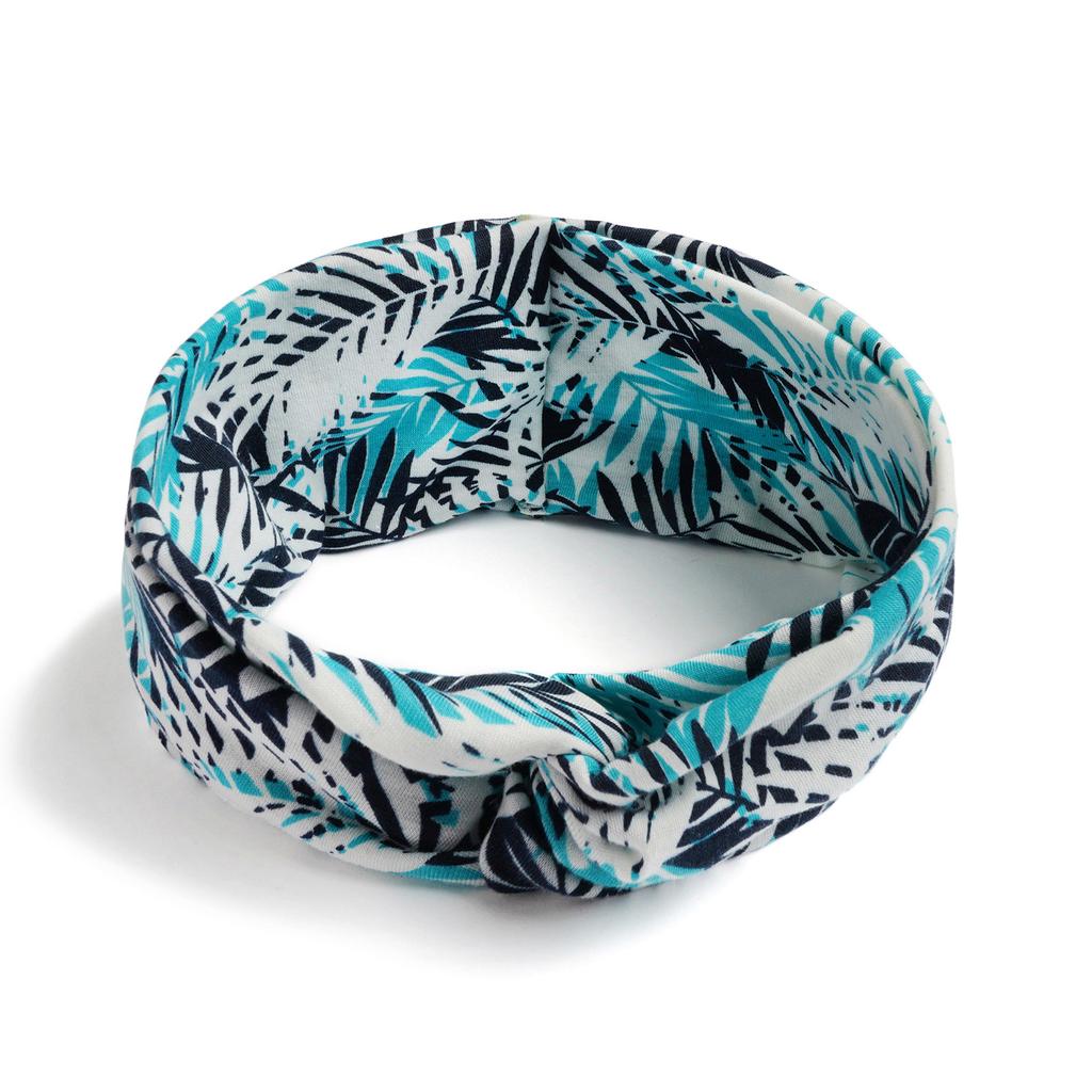 Bohemian Cross Knotted Headband Gypsy Yoga Sports Headband Wide Female Stretch Headband