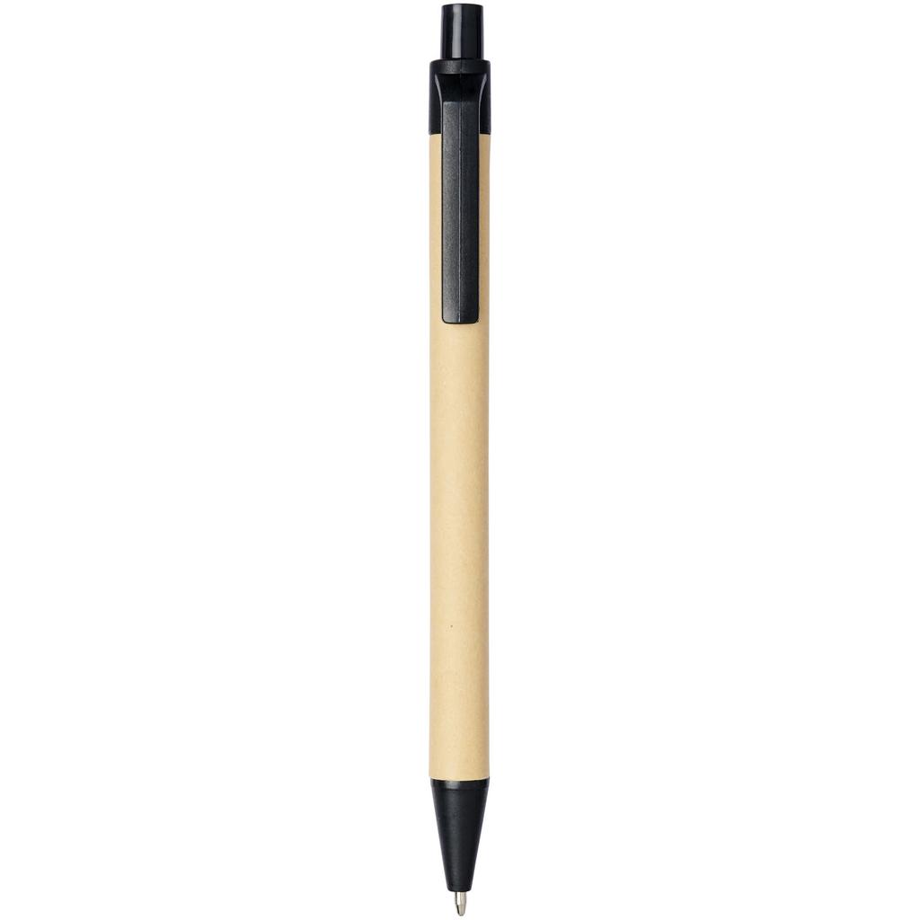 Pen of cardboard recycled and plastic of corn "Berk" (black ink) Deep black