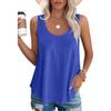 Amazon Independent Station European and American Cross-Border Trade 2025 Spring/Summer New Round Neck Loose Sleeveless T-Shirt Top In Stock