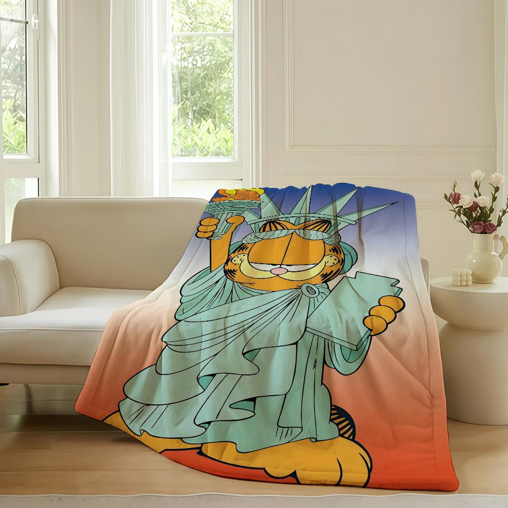 

Cartoon cute G-GarfieldS Blanket For Sofa Office Bed Plane Travel Sleep Read Relax Camping Soft And Warm 30x40in