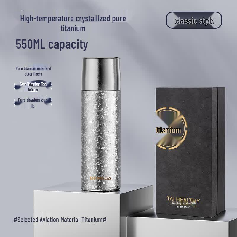 BEMEGA Термобутылка с ситечком для заваривания чая из чистого титана