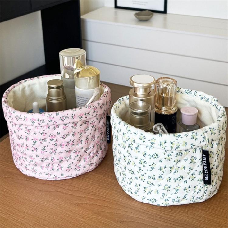 Practical Floral Cosmetic Case Keep Your Table Tidying While Traveling Or Home Decoration