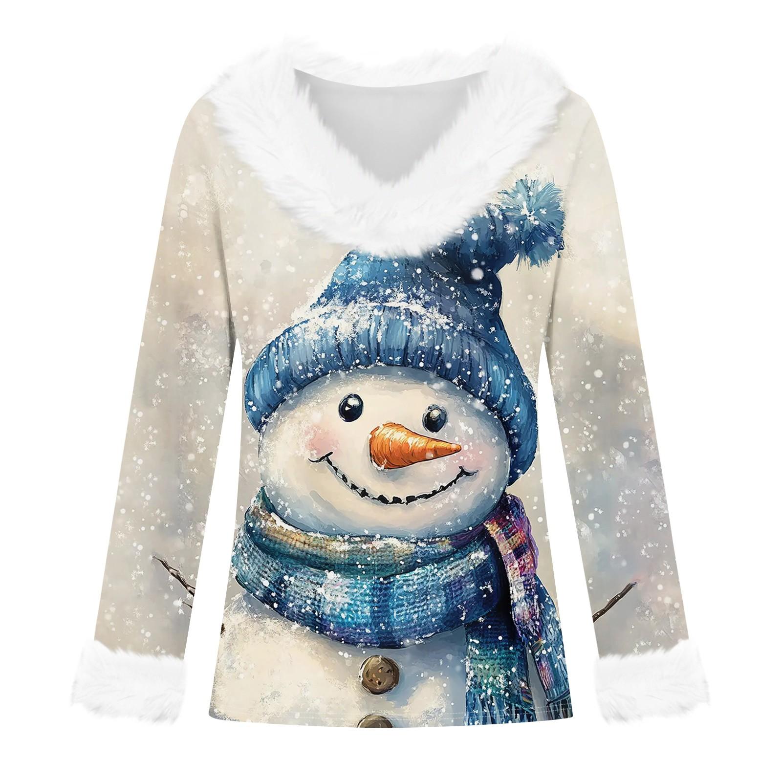 Женская футболка с рождественским принтом — фото 4