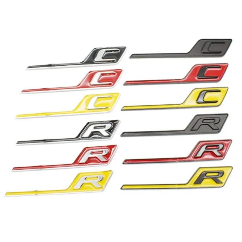New 3D ABS C R S Letter Rear Trunk Emblem Badge Decal Auto Sticker Car Styling For Mercedes Benz AMG GTR GTC GTS GT43 GT63 C190