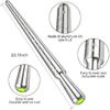 YIEPET Ring Sizing Tool, Metal Mandrel Measuring Rod Ring Mandrel Aluminum with Finger Sizing Steel Ring Sizing Meter Size Rubber Jewelry Hammer