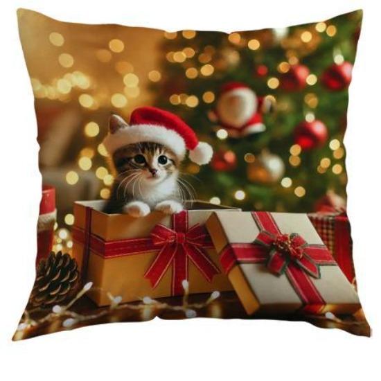 

New Christmas Pillow Cover for Home Sofa Decoration Printed Pillow Cover Christmas Ball Cushion Cover 45*45cm
