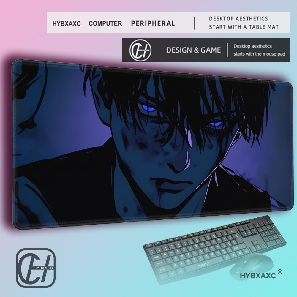 HYBXAXC Minimalist Black Anime XXL Mouse Pad NonSlip Waterproof Gaming Desk Mat Custom Keyboard Pad for Boys