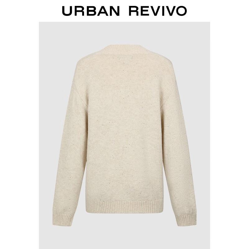 UR 2025 Women's Elegant V-Neck Sequin Knit Top