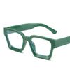 Thick Edged Square Computer Glasses Anti Blue Light Vintage Oversized Eyewear for Women Men Colorful Optical Frames