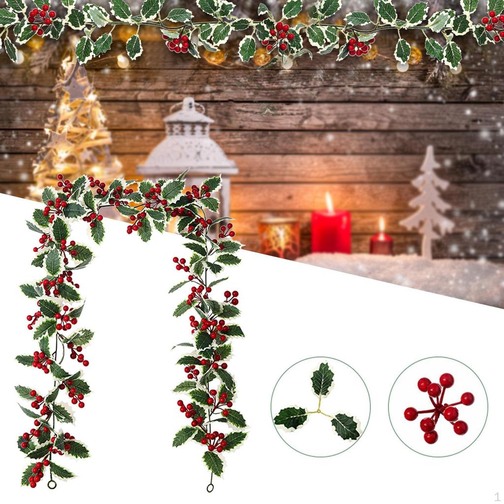 Artificial Blossom Flowers Garland Green Wreaths Ornament Hanging Pendants for Indoor Outdoor Party