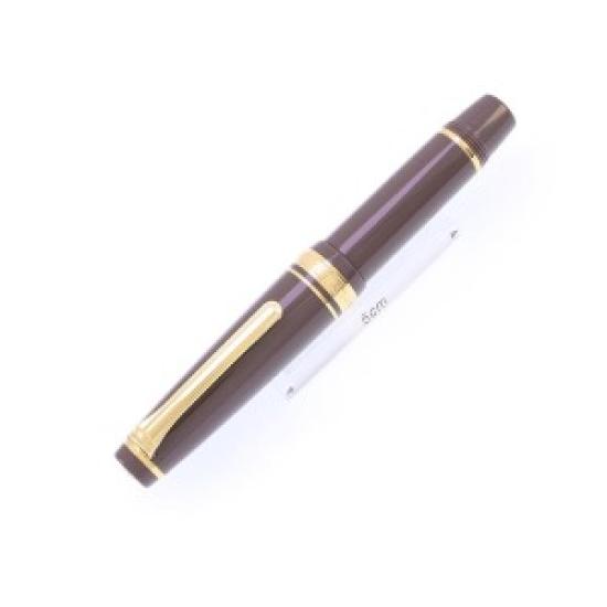 USED Sailor Professional Gear Slim Mini Fountain Pen – Gold Trim (Taupe), Medium Fine (MF)