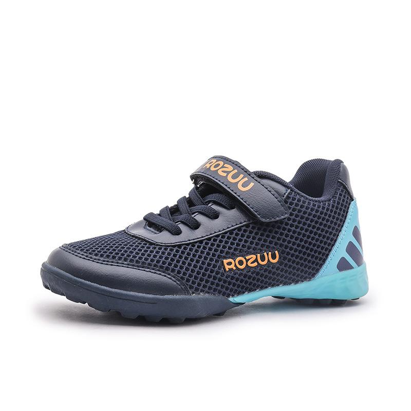 New Velcro Children S Mesh Breathable Broken Nails Football Shoes Indoor Grass Training Shoes Wear-Resistant Football Shoes 32