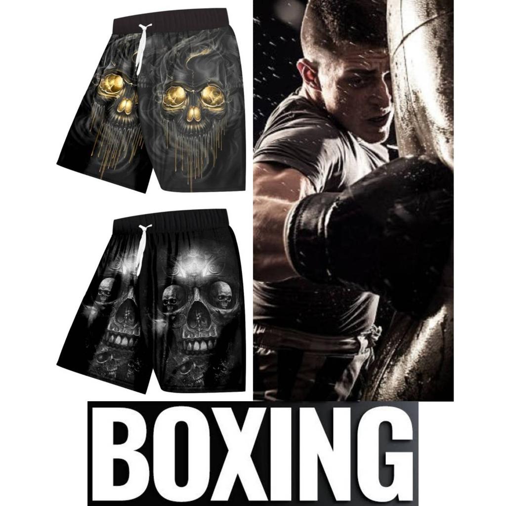 Devil Ghost Skeleton Horror Skull Demon Boxing Shorts Pants 3D Print Training Unisex Men Women Quick Dry Fitness Gym Sport Workout Casual Streetwear