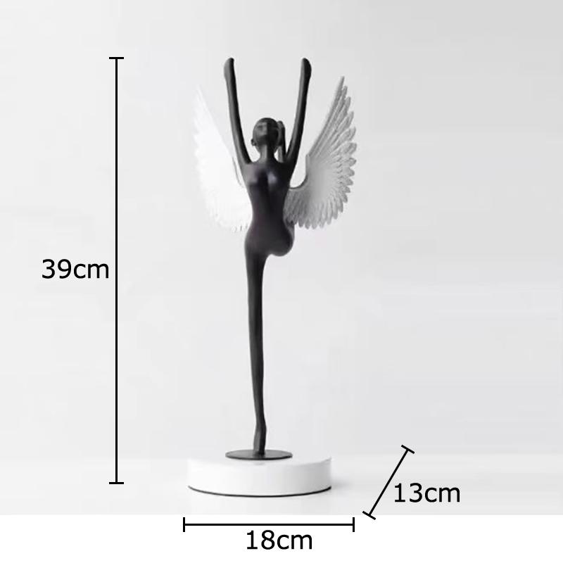 Ballet Angel Figures Sculpture Desk Decoration Ornaments Flying Dancer Abstract Character Metal Statue Room Aesthetic Decor