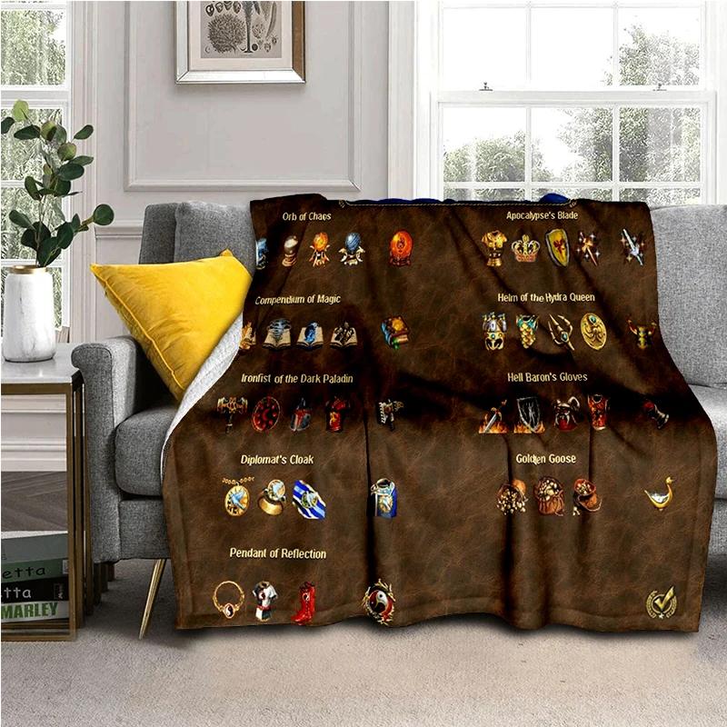 HOMM3 Heroes of Might and Magic Map 29 Style New Treasure Chest Blanket,Soft Throw Blanket for Home Bedroom Bed Sofa Travel Kid