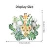1PC Cartoon Lion Elephant Zebra Giraffe Smiling Face Wall Sticker for Kids Room Bedroom Home Decoration Wall Decal
