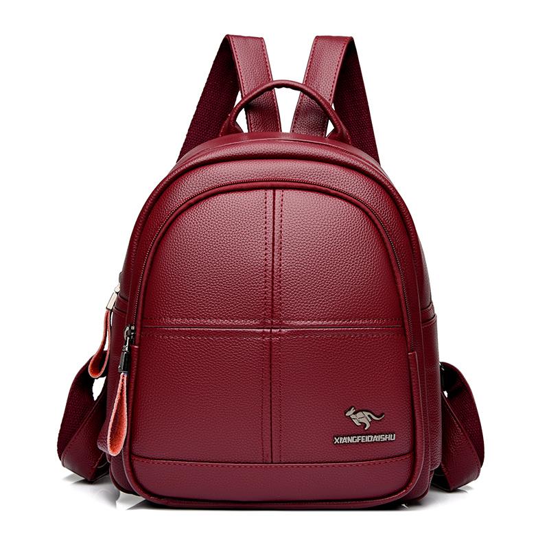 Zaino femminile di design Zaini in pelle vintage di qualità per donna Borsa da scuola di grande capacità Borsa da viaggio Borsa da donna Sac A Dos