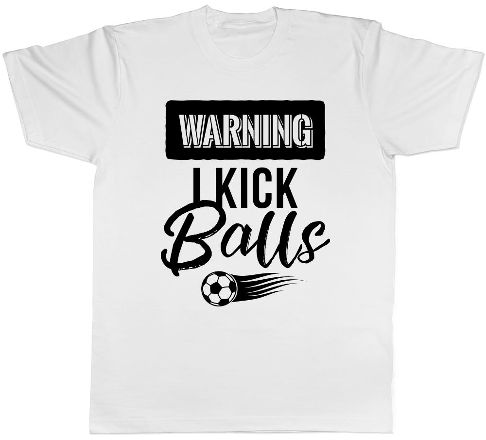 Warnung Ich trete Bälle Unisex Damen T-Shirt