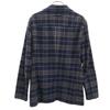 T-JACKET Check Pattern Long Sleeve Tailored Jacket S Navy Ancon Men's Used