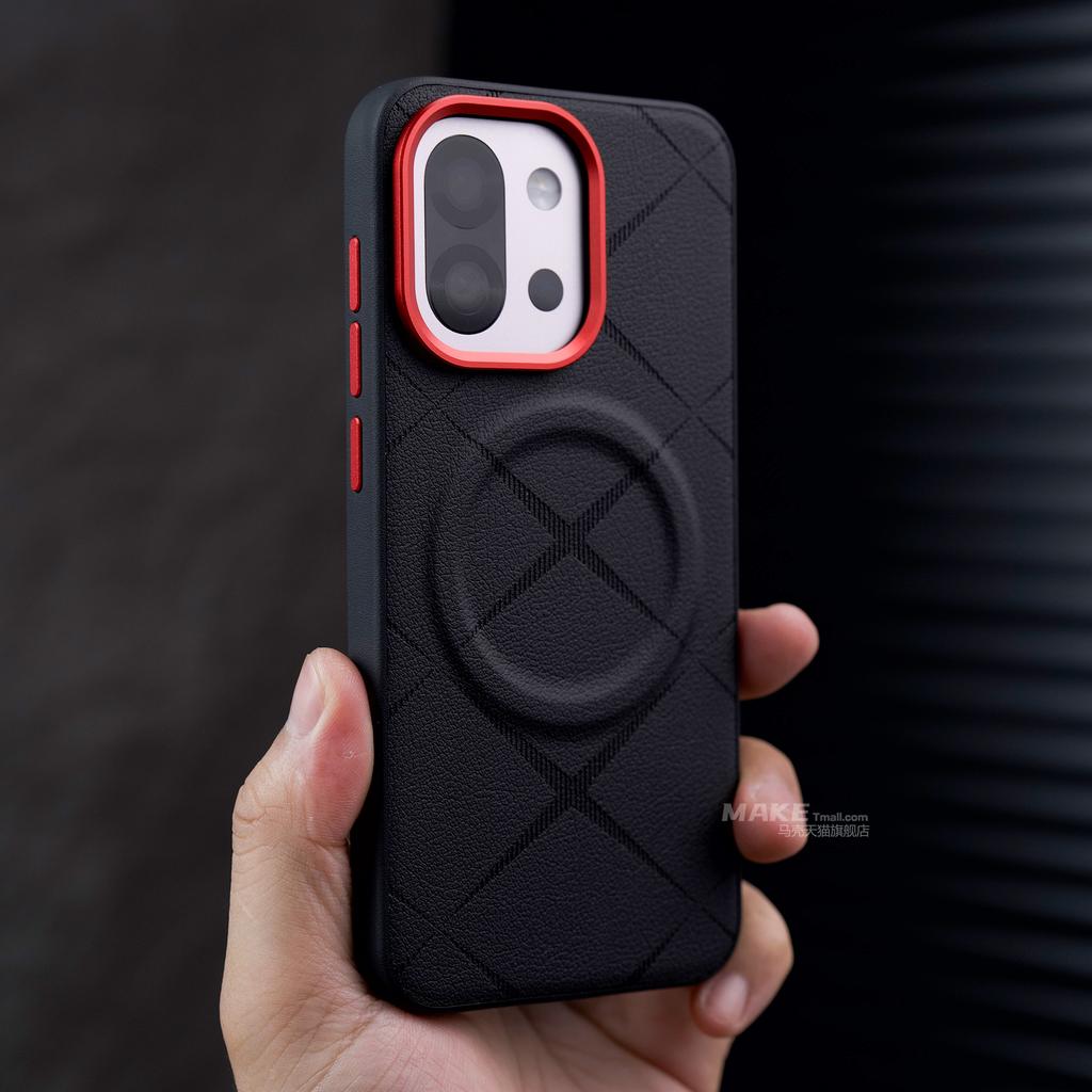 For OnePlus 13T 13S Case Luxury PU Leather Magnetic Wireless Charging MagSafe Hard Cover for OnePlus 13s 13t Shockproof Bumper