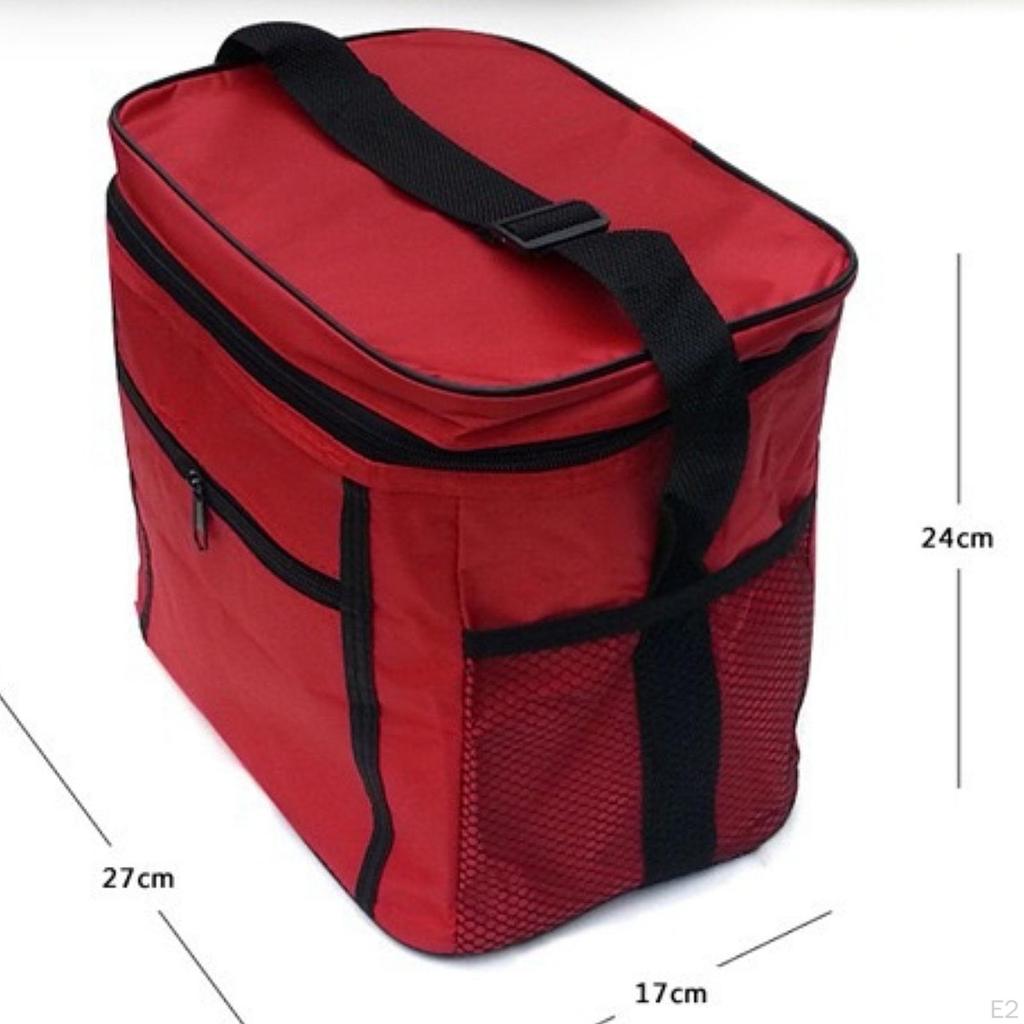 Food Cooler Bag Delivery Tote Zipper Portable Cold Thermal Cake Transport for