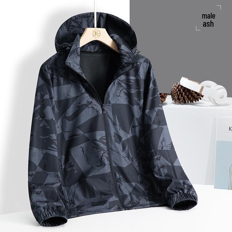 Outdoor Stretch Wasserdichte Kapuzen-Windbreakerjacke - Schnelltrocknendes Softshell für Bergsteigen und Sport
