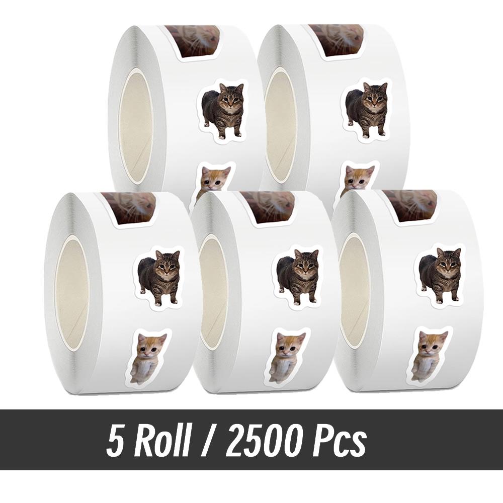 500Pcs/Roll Animation Meme Cat Stickers For School Reward Stickers Classroom Decoration Encouragement Sticker For Student Teacher
