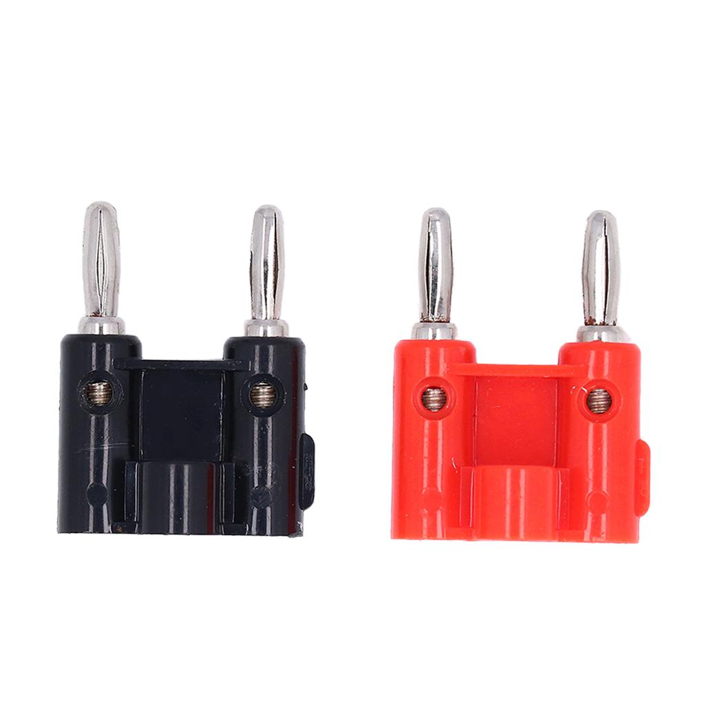 2Pcs Banana Plug 4mm Double Row Cross Connector Accessory Set Kit for Audio Speaker