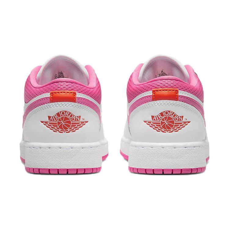 Air Jordan 1 Low GS Pinksicle Kids Sneakers White Safety-Orange DR9498-168