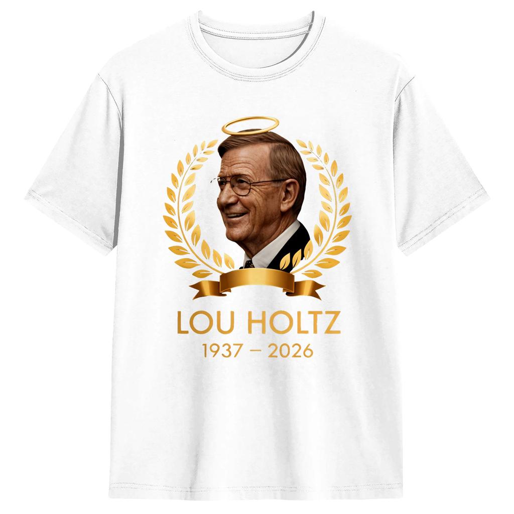 Men Lou Holtz 1937 2026 T Shirt 100 Cotton Clothes Casual Short Sleeve Crewneck Tees Unique TShirt