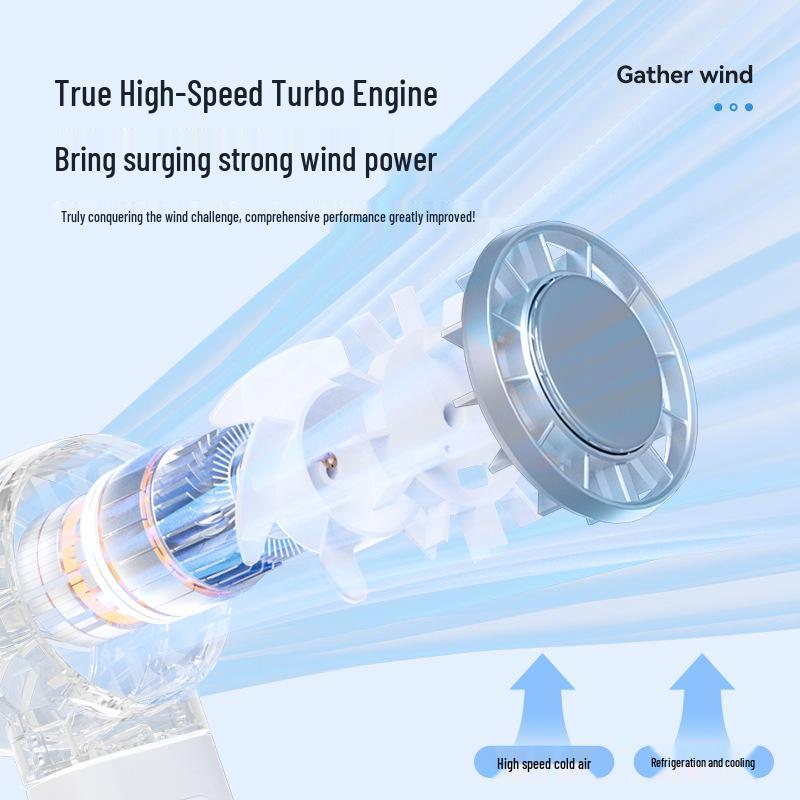 Portable USB Folding High-Speed Handheld Fan with Cross-Border Semiconductor Cooling and Strong Wind