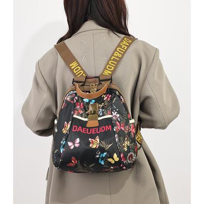 High-quality Waterproof Oxford Women's Backpack Floral Design Anti-theft Lady's Backpacks