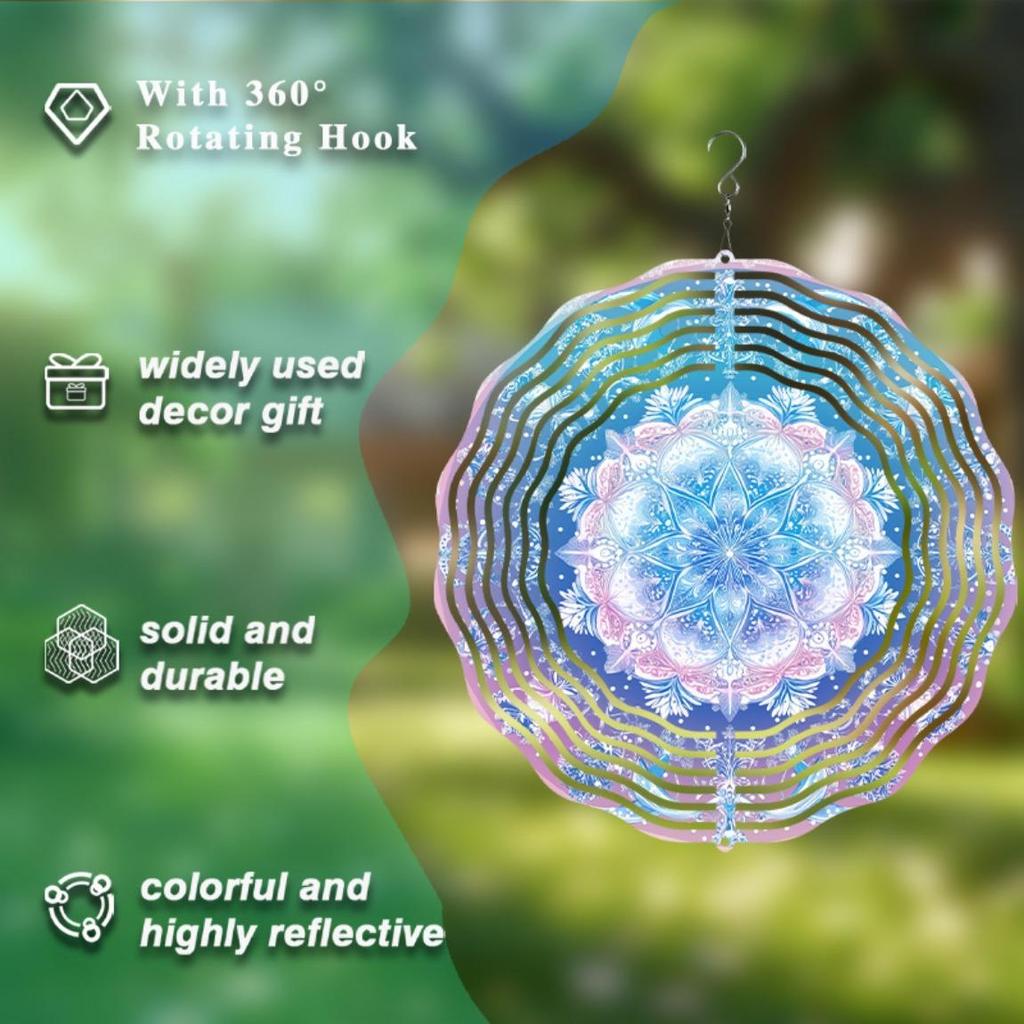 360 Grad drehende Metall-Windspiel 25,4 cm Künstlerisches Design mit kinetischem Effekt Perfekt für Gartendekoration Alle Jahreszeiten Geschenk für Freunde Familie