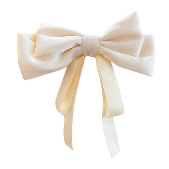 Hairpin Smooth Satin Hand-Sewn Three-Dimensional Ribbon Large Bow Hair Clip Hair Styling Tool Hair Accessories