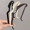 Summer Sun Black Lens Square Glasses Hairband for Women - Invisible Clip, Curling Thick Hair Tie & Headband