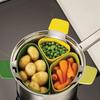 3pcs Saucepan Divider Steamer Basket Triple Divider Set Nest Cooking Strainers