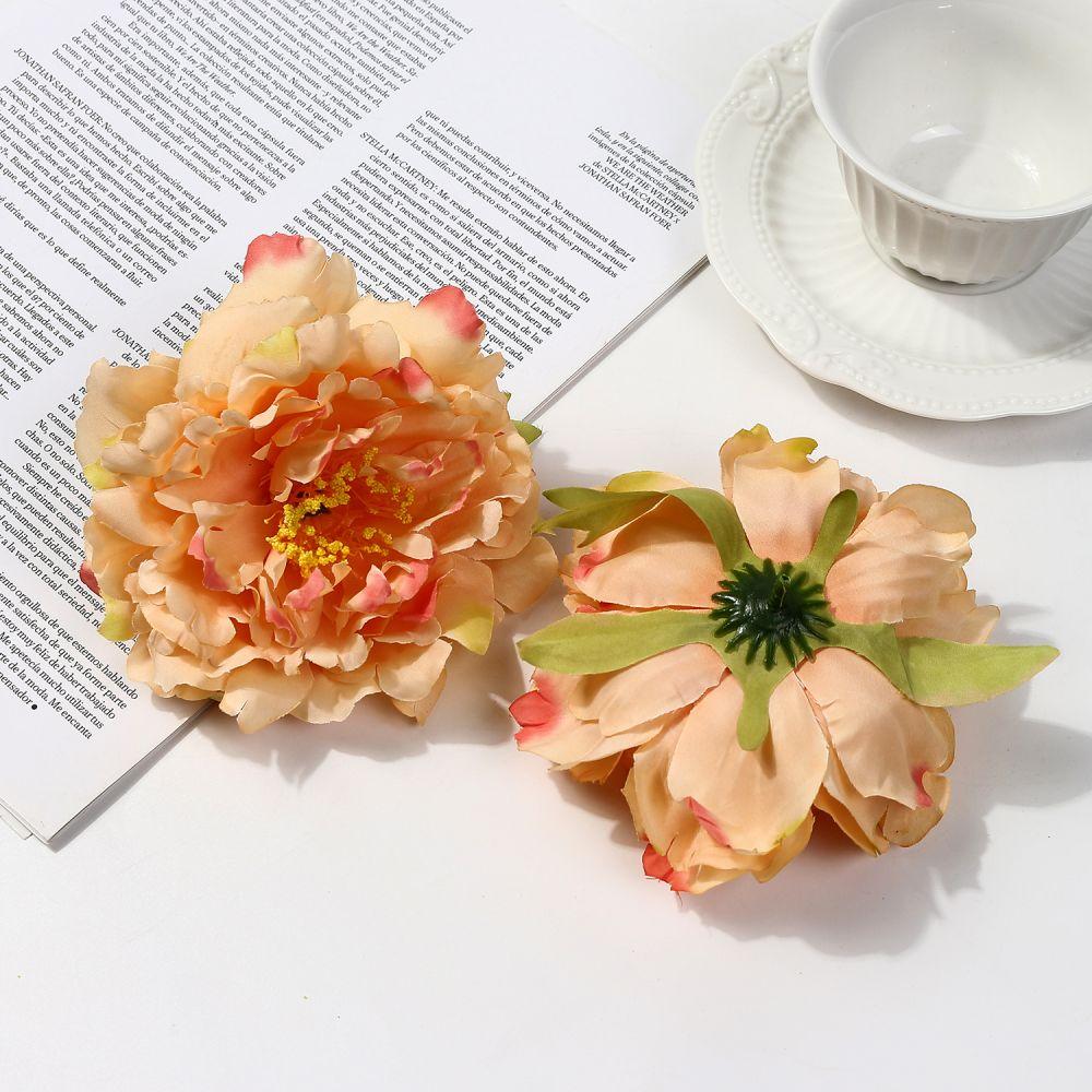 2/5Pcs 12cm Peony Artificial Silk Flowers Heads for DIY Wreath Gift Box Scrapbooking Wedding Home Party Decora Craft Fake Flower