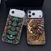 Mayan Aztec Calendar Statue  Phone Case For iPhone 17 16 15 14 13 12 11 Pro Max Plus Silver Matte Black Cover