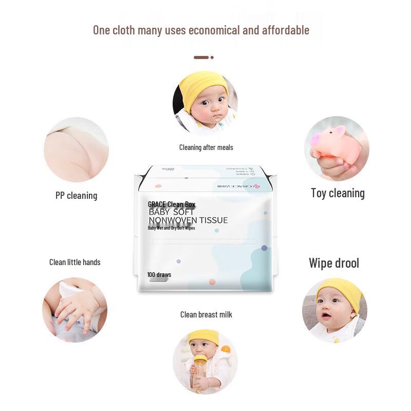 Jieliya Thickened Mother & Baby Dry/Wet Cotton Towels