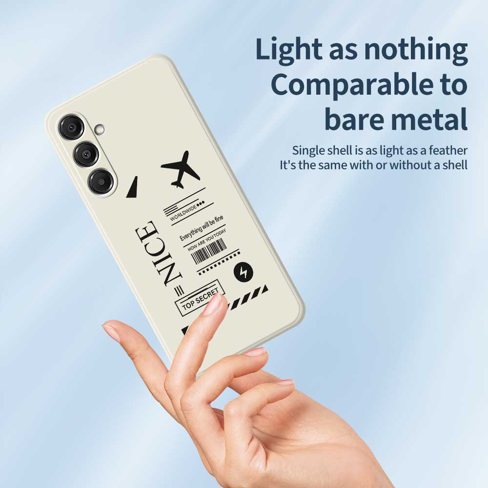 For Samsung Galaxy A16 5G/4G Case Boarding Ticket Pattern Printing Straight Edge TPU Phone Back Cover