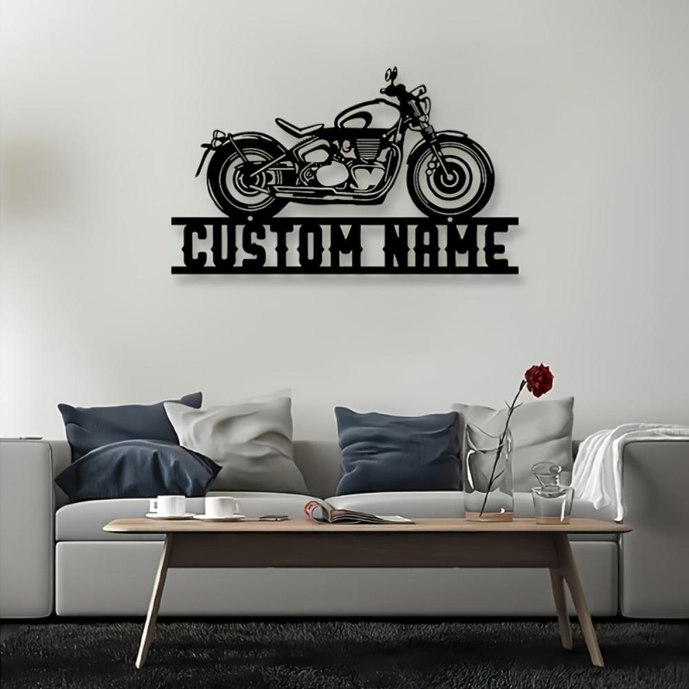 Custom Motorcycle Metal Wall Art Contemporary Indoor Outdoor Home Decor Gift