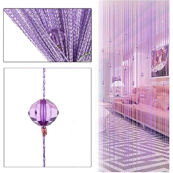 FUT String Tassel Crystal Beads Curtain, Partition Door Curtain Beaded String Curtain Door Screen Panel Home Decor Divider for Bridal Chamber Room